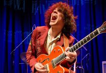 Peterborough rockabilly musician Nicholas Campbell and his band The Metre Cheaters perform at Jethro's Bar + Stage in downtown Peterborough on Friday night. (Photo: Mikki Simeunovich)