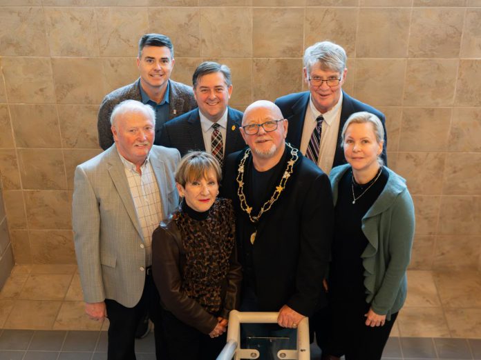 Municipality of Trent Hills mayor Bob Crate (front, second from right) and Cramahe Township mayor Mandy Martin (front, second from left) have been elected as warden and deputy warden of Northumberland county by their fellow councillors for the final year of this council's 2023-26 term. (Photo: Northumberland County) Municipality of Trent Hills mayor Bob Crate (front, second from right) and Cramahe Township mayor Mandy Martin (front, second from left) have been elected as warden and deputy warden of Northumberland county by their fellow councillors for the final year of this council's 2023-26 term. (Photo: Northumberland County)