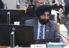 City of Peterborough CAO Jasbir Raina first described a proposed independent review of the effectivness and efficiency of municipal operations and service delivery during a February 3, 2025 city council meeting where the city's 2025 budget was approved. (kawarthaNOW screenshot of City of Peterborough video)