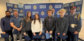 Peterborough police honour seven residents for actions that protected community safety On December 16, 2025, Peterborough police honoured seven area residents with citizen recognition awards for their "extraordinary actions" in connection with several incidents in the community. (Photo: Peterborough Police Service)