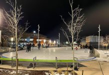 Free public skating returns to Quaker Foods City Square in downtown Peterborough on Saturday The public skating rink at Quaker Foods City Square in downtown Peterborough. (Photo: City of Peterborough / Facebook)