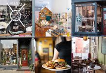 Shop the Boro: Find one-of-a-kind gifts and celebrate the holidays at the eclectic businesses of Water Street in downtown Peterborough From locally made gifts to holiday décor to hosting festive gatherings, locally owned independent small businesses on Water Street between Hunter and Simcoe streets in downtown Peterborough have you covered this holiday season, including Needles in the Hay, Watson & Lou, The Neighbourhood Vintage, Sweet Fern Floral Studio, and St Veronus and Bijoux Bar. (kawarthaNOW collage)