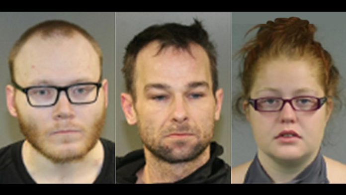 Warrants have been issued for the arrest of 28-year-old Peter Pople, 44-year-old Michael Waterman, and 29-year-old Kaya Coughlin, all of Peterborough, in connection with the homicide of a 33-year-old man in downtown Peterborough on December 6, 2025. (Police-supplied photos) Warrants have been issued for the arrest of 28-year-old Peter Pople, 44-year-old Michael Waterman, and 29-year-old Kaya Coughlin, all of Peterborough, in connection with the homicide of a 33-year-old man in downtown Peterborough on December 6, 2025. (Police-supplied photos)