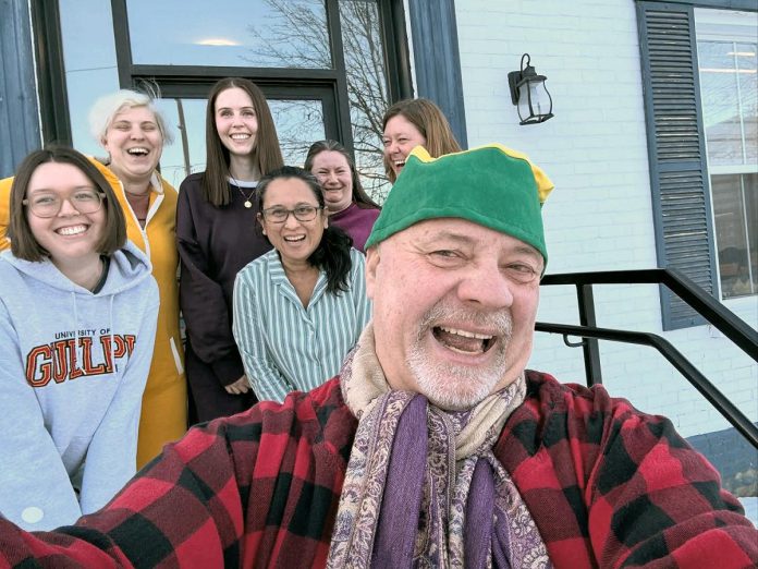 United Way Peterborough & District CEO Jim Russell takes a selfie with the United Way team on December 12, 2025 during the organization's annual Peterborough Pajama Day, where community members and workplaces donate $5 to the United Way and wear their PJs or other comfy clothes for the day. Russell also announced that the United Way has raised $855,000 so far for its 2025-26 community campaign, which is just over half of its $1.6 million goal. (Photo: Jim Russell / United Way) United Way Peterborough & District CEO Jim Russell takes a selfie with the United Way team on December 12, 2025 during the organization's annual Peterborough Pajama Day, where community members and workplaces donate $5 to the United Way and wear their PJs or other comfy clothes for the day. Russell also announced that the United Way has raised $855,000 so far for its 2025-26 community campaign, which is just over half of its $1.6 million goal. (Photo: Jim Russell / United Way)