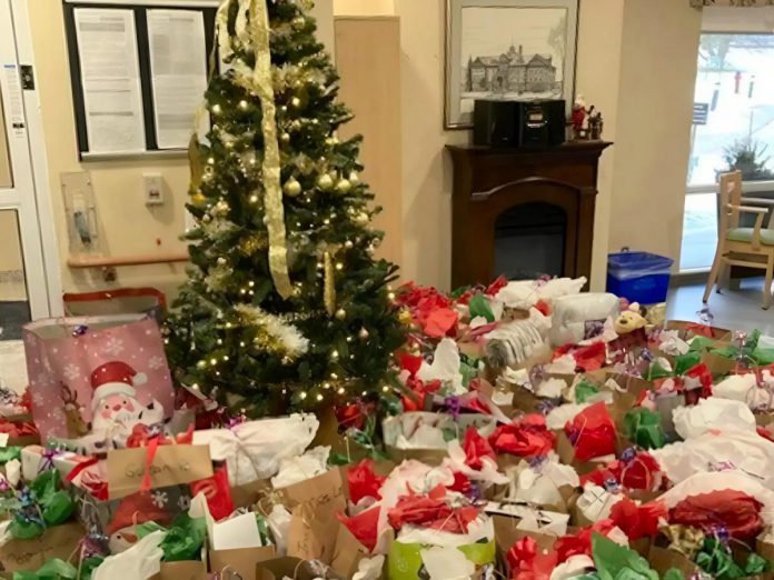 Both City of Kawartha Lakes staff and community members pitched in to help make Christmas special for residents of Victoria Manor by donating gifts to ensure each of the 166 residents of the long-term care home in Lindsay have a gift to open on Christmas morning. (Photo: City of Kawartha Lakes)