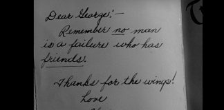 With the outpouring of community support for Peterborough group Northcrest Neighbours for Fair Process, which is facing a financially onerous $22,500 legal settlement, chair Sarah McNeilly says she feels like George Bailey in the final scene of the classic holiday film "It's a Wonderful Life," where neighbours come together to help George during a financial crisis, leading his guardian angel Clarence to leave him this note. (kawarthaNOW screenshot)
