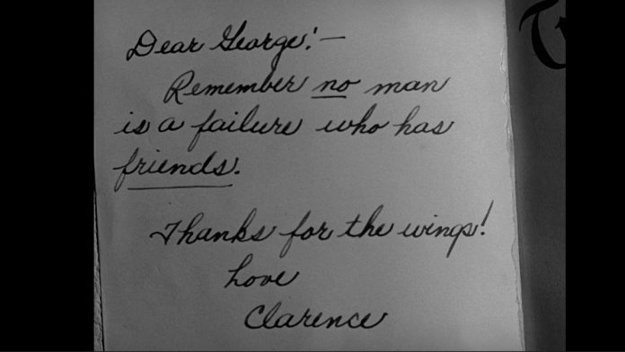With the outpouring of community support for Peterborough group Northcrest Neighbours for Fair Process, which is facing a financially onerous $22,500 legal settlement, chair Sarah McNeilly says she feels like George Bailey in the final scene of the classic holiday film "It's a Wonderful Life," where neighbours come together to help George during a financial crisis, leading his guardian angel Clarence to leave him this note. (kawarthaNOW screenshot)