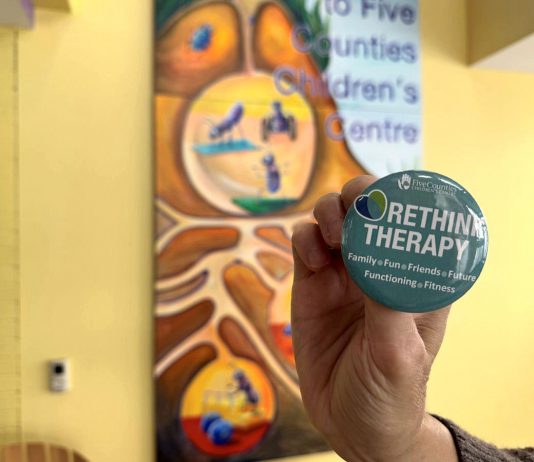 Through its new "Rethink Therapy" awareness campaign, Five Counties Children's Centre is encouraging families to see that therapy happens everywhere, not just at Five Counties Children’s Centre with a clinician or staff member. Small everyday actions help children build connection, confidence, and their abilities for life. (Photo courtesy of Five Counties Children’s Centre)