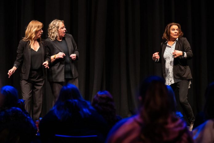 Linda Kash (right) joins Karen Parker and Jennine Profeta for a Girls Nite Out comedy show at Market Hall Performing Arts Centre in downtown Peterborough on January 16, 2025. She will once again be the special guest when the all female comedy ensemble returns to the Market Hall on January 16, 2026, when they will also be celebrating Kash's milestone birthday. (Photo: Dahlia Katz)