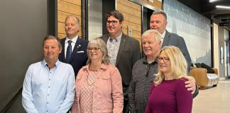 Junior Achievement of Northern and Eastern Ontario announces 2026 Business Hall of Fame inductees Junior Achievement of Northern and Eastern Ontario (JA-NEO) announced the nine inductees of the 2026 Business Hall of Fame in the lobby of the Venture North building in downtown Peterborough on January 14, 2026. Pictured left to right, front to back: Vance Robbins, Brenda Ibey, Jason and Niki Pulchinski, Peter Blodgett, Jim Bailey, and Chuck White. Not pictured: Dave Bucholtz and Martha Sullivan. (Photo: JA-NEO)