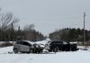 A 60-year-old Orillia woman died following a head-on collision on on Killarney Bay Road north of Lindsay on January 5, 2026. (Photo: Kawartha Lakes OPP)