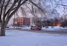 A blaze that broke out in the early morning hours of January 30, 2026 at Maple Court Apartments at 8 King Street West in Colborne has killed one resident and displaced around 20 others at the seniors' apartment complex operated by Northumberland County Housing Corporation. (Photo: Northumberland County OPP)
