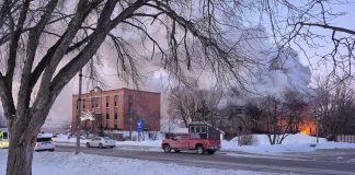 A blaze that broke out in the early morning hours of January 30, 2026 at Maple Court Apartments at 8 King Street West in Colborne has killed one resident and displaced around 20 others at the seniors' apartment complex operated by Northumberland County Housing Corporation. (Photo: Northumberland County OPP)