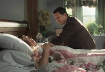 Allegra Fulton and Ari Cohen in a scene from "Nine Letters," a short film noir written and directed by Linda Kash and produced by Gina Dineen. Also starring Peterborough's own Megan Murphy, the film will be one of up to 12 curated short films from Toronto's Cabbagetown Short Film Festival screened during "PAPA Loves Shorts in Feb," a love-inspired short film festival being hosted by the Proactive Academy of Performing Arts (PAPA) on February 6, 2026 at the Market Hall Performing Arts Centre in downtown Peterborough. (kawarthaNOW screenshot)