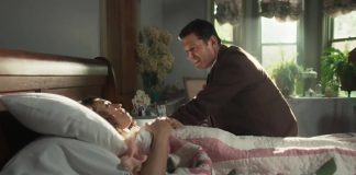 Allegra Fulton and Ari Cohen in a scene from "Nine Letters," a short film noir written and directed by Linda Kash and produced by Gina Dineen. Also starring Peterborough's own Megan Murphy, the film will be one of up to 12 curated short films from Toronto's Cabbagetown Short Film Festival screened during "PAPA Loves Shorts in Feb," a love-inspired short film festival being hosted by the Proactive Academy of Performing Arts (PAPA) on February 6, 2026 at the Market Hall Performing Arts Centre in downtown Peterborough. (kawarthaNOW screenshot)