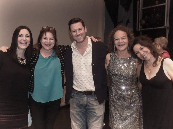 Megan Murphy, Linda Kash, Ari Cohen, Gina Dineen, and Allegra Fulton at the 2018 Cabbagetown Short Film Festival, where Kash's short film noir "Nine Letters" won the People's Choice Award. Kash's sister Dineen founded the festival 35 years ago in the Toronto neighbourhood and is now bringing some of the best films to Peterborough with the help of Kash's Proactive Academy of Performing Arts. (Photo courtesy of Gina Dineen)