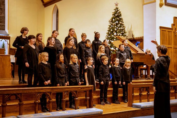 Open to children and youth ages 8 to 18, with no experience required, the Peterborough Children's Chorus meets weekly to immerse students in a range of music styles and to promote musical skill through play, workshops, games, and informal concerts. (Photo courtesy of Peterborough Children's Chorus)