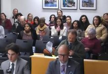 Members of Peterborough's Black community were in the gallery during a city council meeting on January 12, 2026, where a report from the city's integrity commissioner on Mayor Jeff Leal's use of an anti-Black racial slur was tabled. Responding to the findings of the report, councillor Alex Bierk put forward a motion to mandate anti-racism training for all councillors and city staff as well as to amend the code of conduct and the city's strategic plan. (kawarthaNOW screenshot of City of Peterborough video)