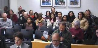 Members of Peterborough's Black community were in the gallery during a city council meeting on January 12, 2026, where a report from the city's integrity commissioner on Mayor Jeff Leal's use of an anti-Black racial slur was tabled. Responding to the findings of the report, councillor Alex Bierk put forward a motion to mandate anti-racism training for all councillors and city staff as well as to amend the code of conduct and the city's strategic plan. (kawarthaNOW screenshot of City of Peterborough video)