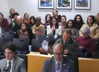 Members of Peterborough's Black community were in the gallery during a city council meeting on January 12, 2026, where a report from the city's integrity commissioner on Mayor Jeff Leal's use of an anti-Black racial slur was tabled. Responding to the findings of the report, councillor Alex Bierk put forward a motion to mandate anti-racism training for all councillors and city staff as well as to amend the code of conduct and the city's strategic plan. (kawarthaNOW screenshot of City of Peterborough video)