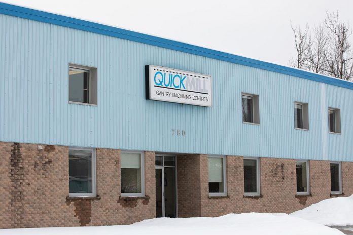 While Quickmill machines are sold worldwide, every build begins in Peterborough, inside the company's familiar light-blue facility at 760 Rye Street, where a dedicated, knowledgeable, and passionate team designs and assembles gantry-style machines built for demanding, repetitive work across industries including oil and gas, aerospace, mining, defence, and more. (Photo: Jordan Lyall Photography)