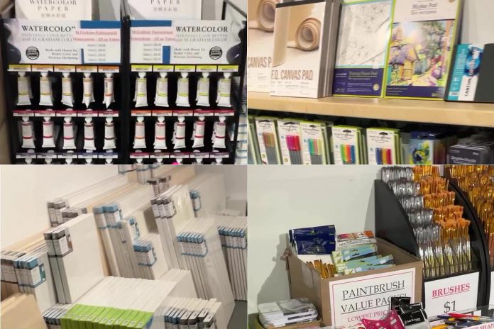 Peterborough-area artists of Peterborough will have a new art supply store to access premium art supplies as Artspace turns its Gallery II into a satellite operation for Art Factory, an arts centre based in Renfrew, with sales to begin in early March. The partnership with Art Factory means Artspace will receive 25 per cent commission on all sales, helping to reduce the gap between operational costs and government funding. (kawarthaNOW collage of Art Factory video)