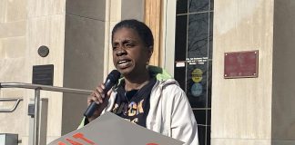 Charmaine Magumbe says anti-racism in Peterborough means accountability and action, not silence Charmaine Magumbe, chairperson of the Community Race Relations Committee of Peterborough and co-founder of the Afrocentric Awareness Network of Peterborough, addresses the crowd at Peterborough City Hall on April 28, 2025 during a protest of Mayor Jeff Leal's use of a racial slur while giving a guest lecture at Trent University. (Photo: Paul Rellinger / kawarthaNOW)