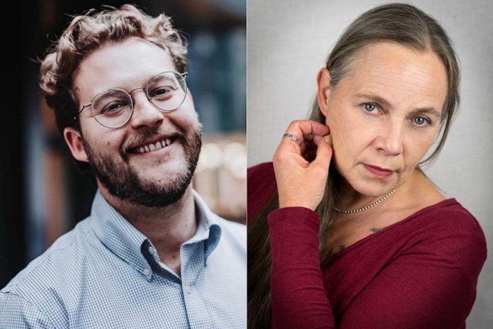 New Stages Peterborough's third annual Brand New Stages Festival opens on February 25, 2026 with a double bill of staged readings at The Theatre On King in downtown Peterborough, including Ryan Pepper's "I Started Collecting Teacups After Grandma Died" followed by "Are We Sleeping?" by Peterborough's own Esther Vincent. (kawarthaNOW collage of photos supplied by New Stages)