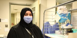 High volunteer rates are consistently associated with stronger social networks, higher capacity to support vulnerable populations, and increased community resilience during times of crisis. Surgical outpatient volunteers like Haniya Fazli greet patients at Peterborough Regional Health Centre before their procedures offering pre-surgical compassion, reassurance, and guidance. (Photo: Natasha Roulston / Peterborough Regional Health Centre)