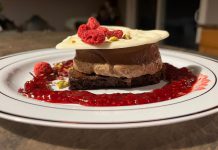 Burleigh Falls Inn is one of 18 local businesses participating in the Lakefield Village Lions Club's sixth annual Lakefield Chocolate Creations Festival, serving up a Chocolate Love Bomb made with rich chocolate brownie, raspberry coulis, freeze dried raspberries, and pistachio. Running until February 17, 2026, the festival invites community members and visitors to tour participating businesses in the village to try specialty chocolate creations and vote on their favourites. The success of the event has inspired the Millbrook & District Lions Club to launch the inaugural Roar for Chocolate Event across Millbrook until February 21, 2026. (Photo: Lakefield Village Lions Club)