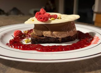 Burleigh Falls Inn is one of 18 local businesses participating in the Lakefield Village Lions Club's sixth annual Lakefield Chocolate Creations Festival, serving up a Chocolate Love Bomb made with rich chocolate brownie, raspberry coulis, freeze dried raspberries, and pistachio. Running until February 17, 2026, the festival invites community members and visitors to tour participating businesses in the village to try specialty chocolate creations and vote on their favourites. The success of the event has inspired the Millbrook & District Lions Club to launch the inaugural Roar for Chocolate Event across Millbrook until February 21, 2026. (Photo: Lakefield Village Lions Club)