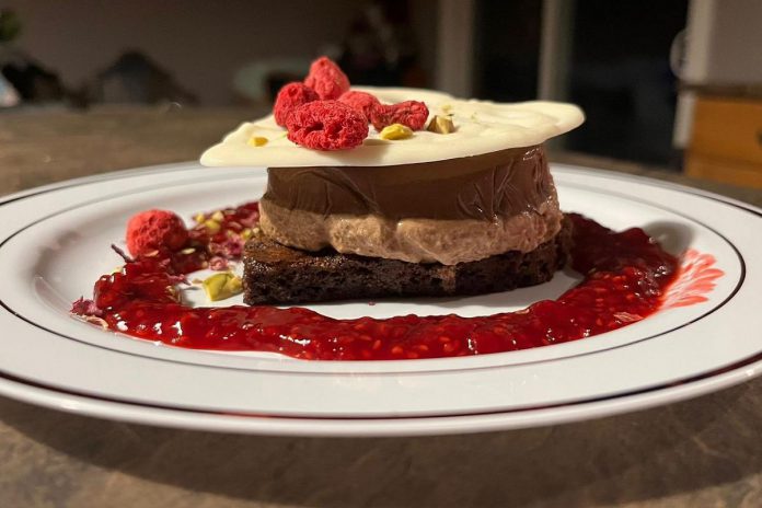 Burleigh Falls Inn is one of 18 local businesses participating in the Lakefield Village Lions Club's sixth annual Lakefield Chocolate Creations Festival, serving up a Chocolate Love Bomb made with rich chocolate brownie, raspberry coulis, freeze dried raspberries, and pistachio. Running until February 17, 2026, the festival invites community members and visitors to tour participating businesses in the village to try specialty chocolate creations and vote on their favourites. The success of the event has inspired the Millbrook & District Lions Club to launch the inaugural Roar for Chocolate Event across Millbrook until February 21, 2026. (Photo: Lakefield Village Lions Club)