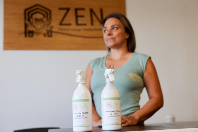 Jena Trimble founded Zen Home and Cottage Cleaning Services in 2020 to support clients across The Kawarthas. Now taking on more residential clients, the company and its dedicated team offers deep cleans and regular maintenance as well as additional services including wash-and-fold laundry services with free pickup and delivery. Jena's team of full-time and part-time cleaning professionals uses an original all-natural and all-purpose cleaner that's also available for purchase and refills. (Photo: Zen Home and Cottage Cleaning Services)