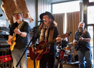 Gráinne Ryan & The Knight Riders (Alan Black on drums, Andy Pryde on bass, Sean Daniels on keyboards, and Jeremy Spencley on lead guitar) will be hosting the Peterborough Musicians Benevolent Association's monthly Deluxe Live event at The Social Pub in downtown Peterborough on Saturday afternoon, with singer-songwriter Mark Beatty opening. (Photo: Andy Carroll)
