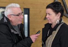 10 years on with kawarthaNOW: A wise woman’s words, 876 bylines, and boundless gratitude Paul Rellinger interviews kawarthaNOW founder, CEO, and publisher Jeannine Taylor at VentureNorth in downtown Peterborough on January 17, 2024 after she was announced as one of the 14 inductees of JA-NEO's 2024 Business Hall of Fame. (Photo: Bruce Head / kawarthaNOW)