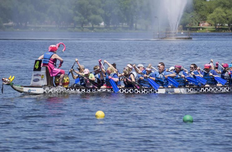 The 25th anniversary Peterborough's Dragon Boat Festival takes place on June 13, 2026 on Little Lake at Del Crary Park in downtown Peterborough. (Photo courtesy of Peterborough's Dragon Boat Festival)