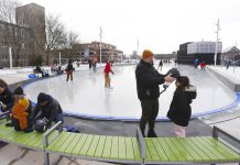 What’s open and closed on Family Day 2026 Skaters enjoying the outdoor rink at Quaker Foods City Square in downtown Peterborough. The rink will be open on Family Day 2026, weather permitting, from 10 a.m. to 7 p.m. (Photo: City of Peterborough)