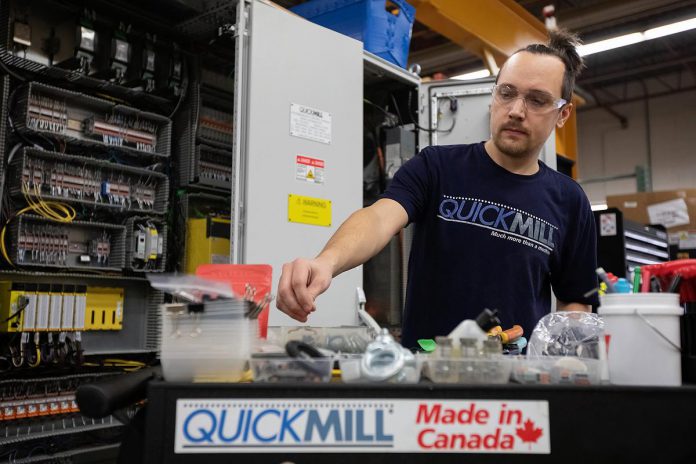Brody Klages is the Electrical Team Lead at Peterborough's Quickmill, which has grown into one of the world's leading manufacturers of large-scale machining centers over the past 40 years. With the U.S. currently its most important export market, Quickmill is pursuing a diversified growth strategy and has been invited by the federal government to join a select group of Canadian export-ready companies for the Team Canada Trade Mission to Mexico from February 15 to 20, 2026. (Photo: Jordan Lyall Photography)