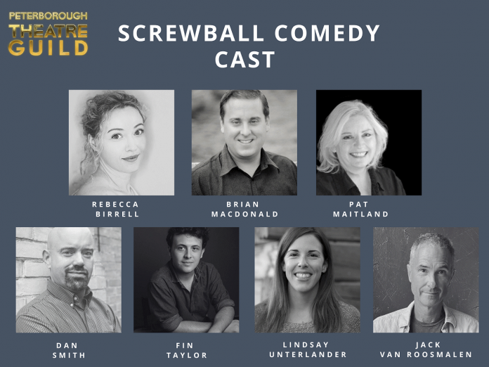 The cast of the Peterborough Theatre Guild's staged reading of Norm Foster's "Screwball Comedy" on March 15, 2026. (Graphic: Peterborough Theatre Guild / Facebook)