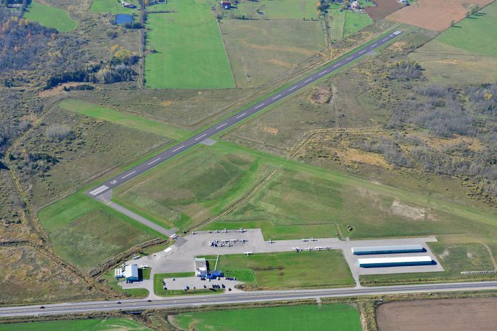 Located just west of Lindsay off Highway 35, the Kawartha Lakes Municipal Airport has a main asphalt runway and a secondary grass runway. (Photo: Kawartha Lakes Municipal Airport)