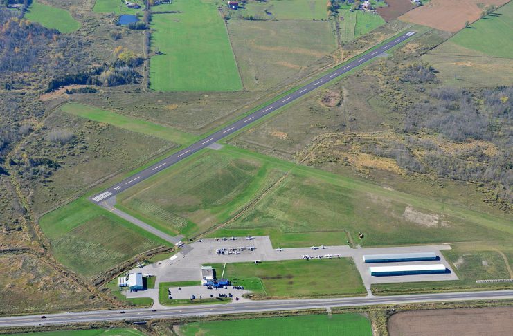 Located just west of Lindsay off Highway 35, the Kawartha Lakes Municipal Airport has a main asphalt runway and a secondary grass runway. (Photo: Kawartha Lakes Municipal Airport)