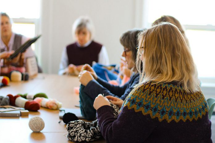 Engaging in fibre arts is proven to have a number of substantial mental, emotional, and physical health benefits including reducing stress, improving motor skills, and enhancing cognitive function. Deanna Guttman, owner of Needles in the Hay in downtown Peterborough, is offering a series of classes in crocheting, knitting, weaving, and macrame this spring for both beginners and advanced fibre artists. (Photo courtesy of Needles in the Hay)