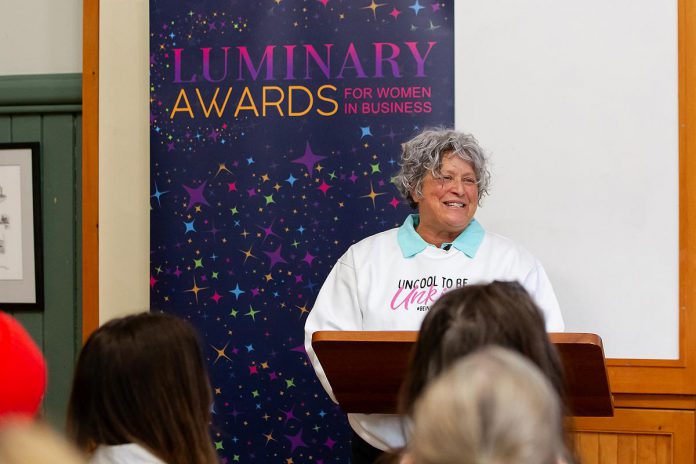 Peterborough and the Kawarthas Chamber of Commerce board chair and Luminary Awards committee chair Susan Dunkley during the nominee announcement for the second annual Luminary Awards for Women in Business at the Chamber's offices on February 11, 2026. (Photo: Jordan Lyall Photography)
