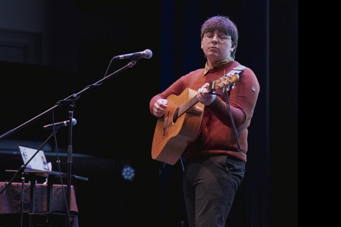 Tristan Konkle, recently named the Peterborough Folk Festival's 2026 Emerging Artist and best known for his work with Tapes in Motion, is performing his first solo show at Jethro's Bar + Stage in downtown Peterborough at 10 p.m. on Saturday night. (Photo: Luke Best)