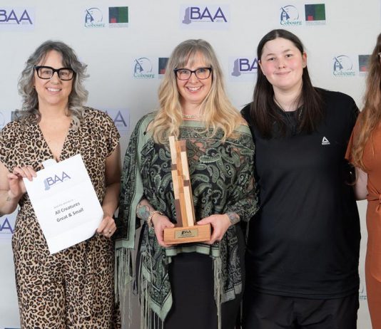 All Creatures Great and Small in Cobourg was the recipient of the inaugural Inclusion, Diversity, Equity and Accessibility (IDEA) Award at the Northumberland Central Chamber of Commerce's 23rd annual Business Achievement Awards in partnership with the Town of Cobourg. One of nine awards presented on March 27, 2026, the IDEA Award recognizes businesses that have taken proactive steps to raise awareness about the importance of welcoming and accommodating all. (Photo courtesy of Northumberland Central Chamber of Commerce)