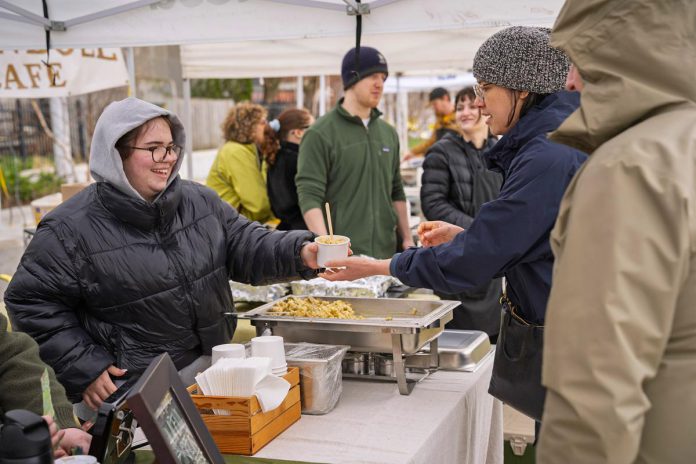 A good crowd turned out at Quaker Foods City Square in downtown Peterborough to enjoy the grand finale event for the 2025 Peterborough Mac & Cheese Festival despite chilly and rainy conditions. This year's grand finale event takes place on Saturday, April 25 where attendees can sample dishes from a selection of participating restaurants and enjoy live music, family-friendly activities, and lounge spaces. For the first time this year, the event will be fully licensed for attendees 19 years and older. (Photo courtesy of Peterborough DBIA)