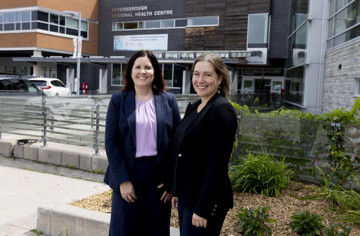 Lesley Heighway, president and CEO of the Peterborough Regional Health Centre (PRHC) Foundation, and Dr. Lynn Mikula, president and CEO of PRHC, have a strong working relationship and shared ambition for meeting the needs of regional healthcare. A rare occurrence as a female-led partnership between hospital and foundation, Heighway and Dr. Mikula are encouraging women to have confidence in stepping into leadership positions this International Women's Day. (Photo courtesy of PRHC Foundation)