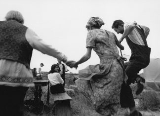 A scene from Romanian-born Canadian artist Laura Taler's 1995 directorial debut "the village trilogy," which will be screened along with her latest work "Matryoshka Crush" during a double bill presented by Public Energy Performing Arts at the Art Gallery of Peterborough on March 27, 2026. Part of the dance film's 30th anniversary tour in Canada, the screenings will be followed by a discussion facilitated by Peterborough multidisciplinary artist Kate Story, with a masterclass led by Taler herself the next morning. (Photo courtesy of Laura Taler)