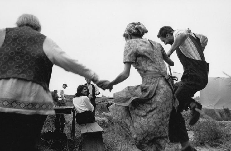 A scene from Romanian-born Canadian artist Laura Taler's 1995 directorial debut "the village trilogy," which will be screened along with her latest work "Matryoshka Crush" during a double bill presented by Public Energy Performing Arts at the Art Gallery of Peterborough on March 27, 2026. Part of the dance film's 30th anniversary tour in Canada, the screenings will be followed by a discussion facilitated by Peterborough multidisciplinary artist Kate Story, with a masterclass led by Taler herself the next morning. (Photo courtesy of Laura Taler)