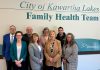 Members of the City of Kawartha Lakes Family Health Team, including executive director Mike Perry (third from left), with Haliburton-Kawartha Lakes-Brock MPP Laurie Scott (third from right) during an announcement on April 20, 2026 of $1,834,000 in funding under the Ontario government's Primary Care Action Plan. (Photo: City of Kawartha Lakes Family Health Team)